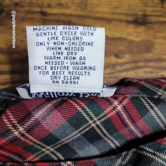 Vtg Willow Bay Tartan Plaid Wrap Skirt Size 14 Preppy 80's 90's Academia - Picture 6 of 10